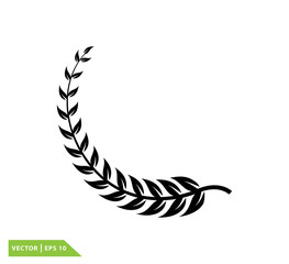 Laurel wreath icon vector logo template