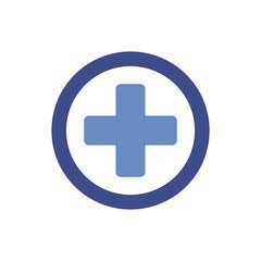 medical cross symbol flat style