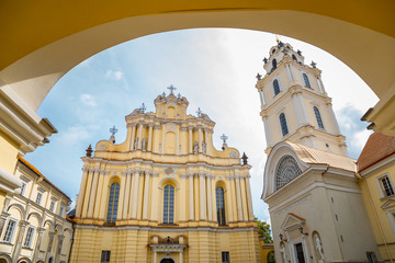 Obraz premium Vilnius University St. John's Church and Bell Tower in Lithuania