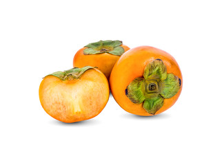 persimmons isolated on the white background