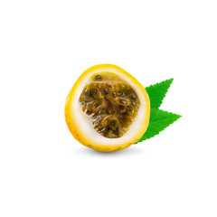 passion fruit isolated on white background.