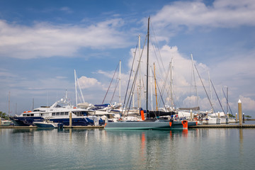 Tropical landscape on an island cottage, nice view and peaceful marina, perfect for getaway