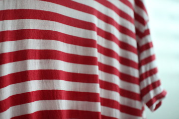 Red striped short sleeve t shirt - Powered by Adobe