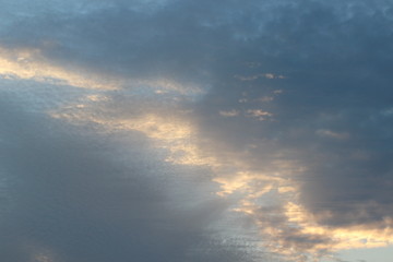 The sky gives a warm feeling at sunset