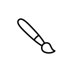 Paint brush icon designed in line style