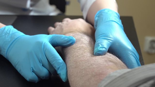  examined by a doctor. psoriasis