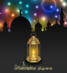Arabic Lamp for Ramadan Kareem, Architecture, Light Poster