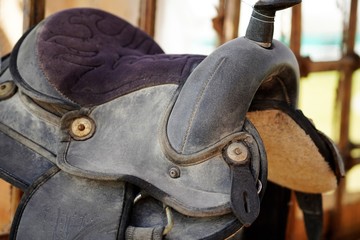 ancient arabic horse saddle 