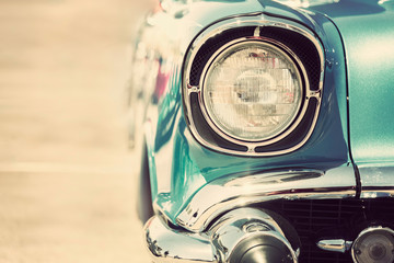 headlight of old car