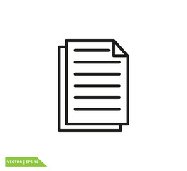 Copy icon vector logo template