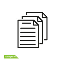 Copy icon vector logo template
