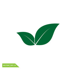 Leaf icon vector logo template
