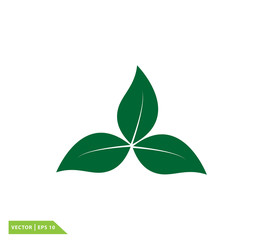 Leaf icon vector logo template