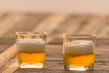 Beer in a glass with evening light.2