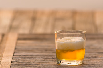 Beer in a glass with evening light.3