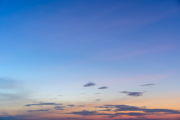 Colorful sky in twilight time, background