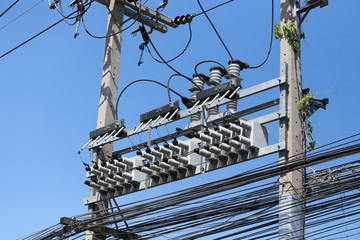 Electric pole in Thailand