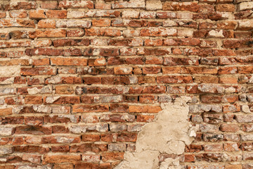 Old red brick wall texture background.grunge brick wall.