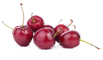 Cherry fruit red isolated on white background