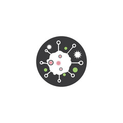 Bacterial Logo Template vector symbol