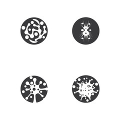 Set Bacterial Logo Template vector symbol