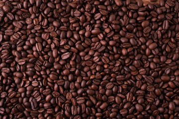 closeup coffee beans background backdrop texture