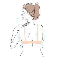 背中　はみ肉　脂肪　女性