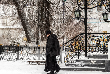 The clergyman for a walk