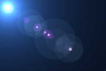 lens flare effect on black blackground