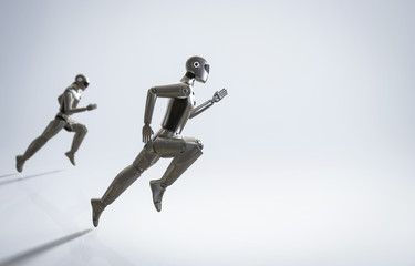 artificial intelligence cyborg or robot run