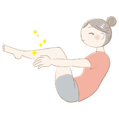 女性　脚　除毛　脱毛　笑顔　キレイ　キラキラ