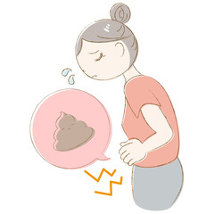 女性　腹痛　便秘　消化不良　悩み