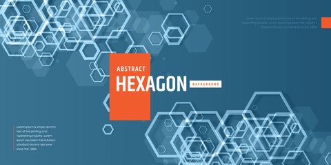Abstract background with hexagon geometric pattern