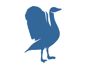 Swan logo vector design template, Silhouette Swan logo, Illustration