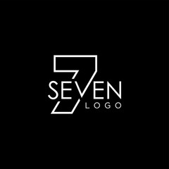 Number Seven Logo Design Template - obrazy, fototapety, plakaty