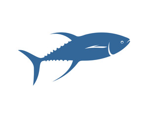 Tuna fish logo vector design template, Silhouette Tuna fish logo, Illustration