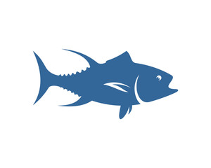 Fototapeta premium Tuna fish logo vector design template, Silhouette Tuna fish logo, Illustration