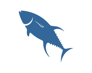 Tuna fish logo vector design template, Silhouette Tuna fish logo, Illustration