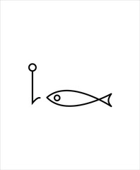 fishing line icon,vector best flat line icon.