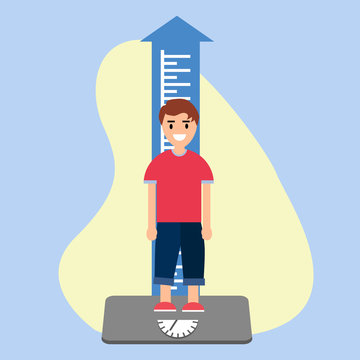 Illustration design measures weight and height