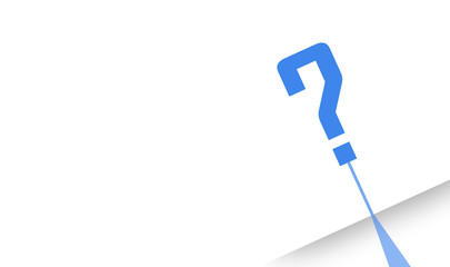 Question mark sign, concept on white background
