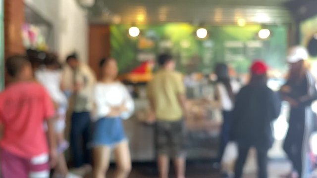 crowd of people in shop