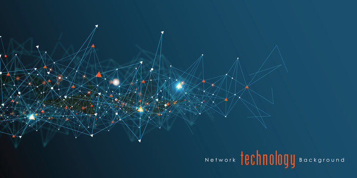 Abstract technology background with Big data. Internet connection, abstract sense of science and technology analytics concept graphic design. Vector illustration