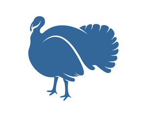 Turkey logo vector design template, Silhouette Turkey logo, Illustration