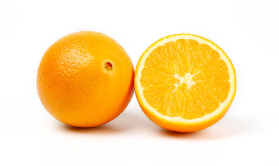 Fresh Egypt orange isolated on white background.