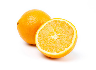 Fresh Egypt orange isolated on white background.