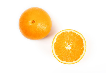 Fresh Egypt orange isolated on white background.