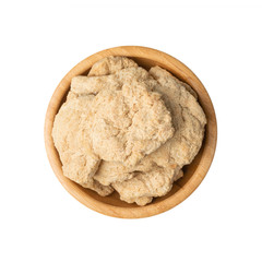 Raw Dehydrated Soy Meat or Soya Chunks Isolated