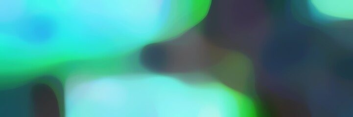 unfocused bokeh horizontal card background with turquoise, dark slate gray and medium sea green colors space for text or image