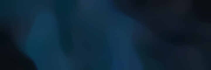 blurred bokeh horizontal card background graphic with very dark blue and black colors and space for text